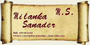Milanka Sanader vizit kartica